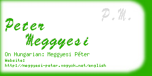 peter meggyesi business card